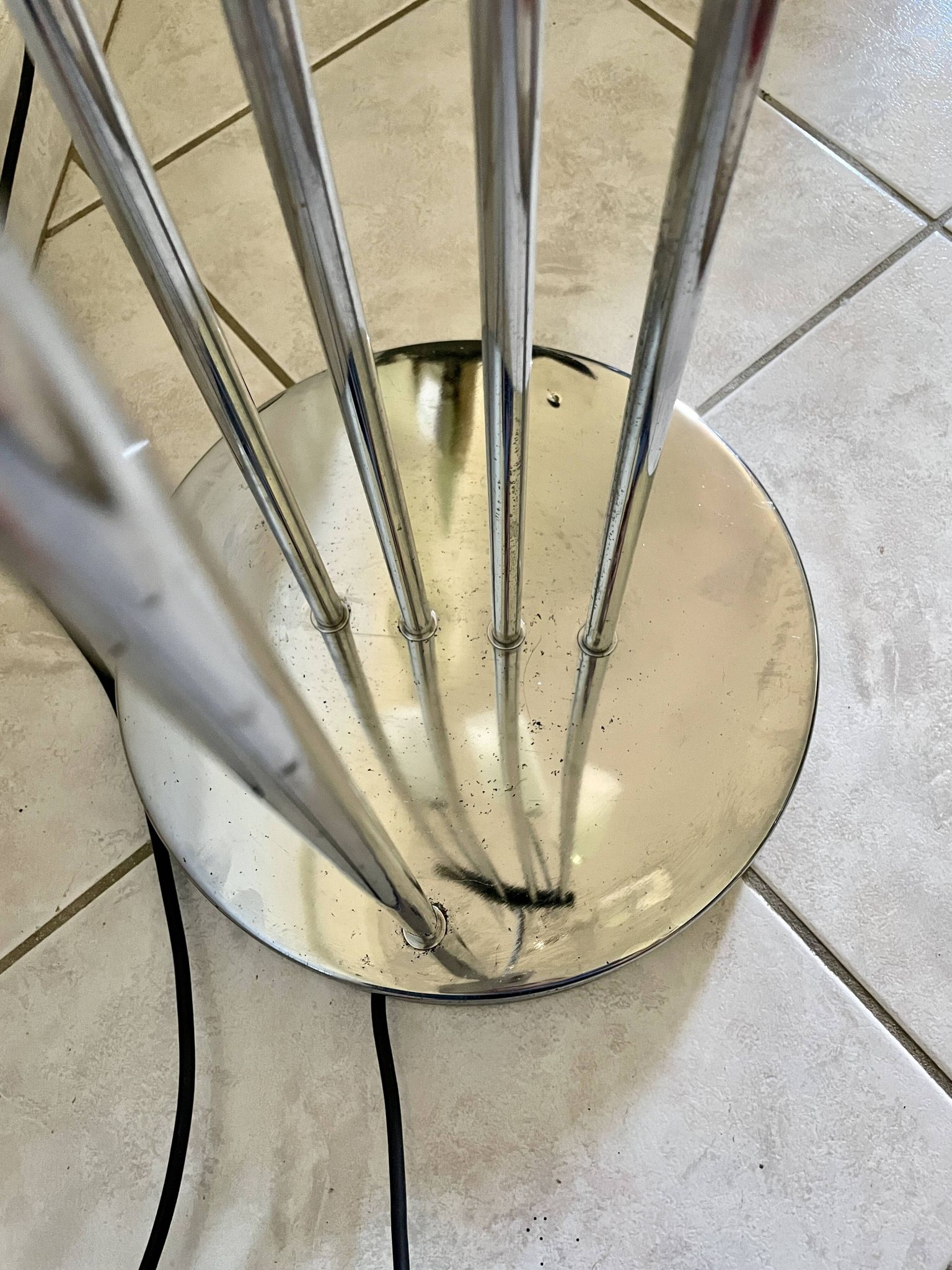 Lampadaire design chrome 1970