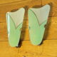 Pair of modernist sconces in screen-printed glass