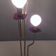 Brass, varnished metal and plexiglas floor lamp "alberelli" by c. la gaipa, 2020