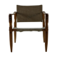 Danish design safari chair with wooden armrests
