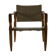 Danish design safari chair with wooden armrests