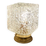 “Square” glass globe lamp