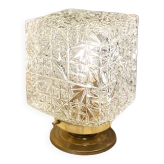 “Square” glass globe lamp