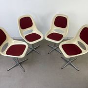 4 chaises Space Age, coque années 70 pour Lockhausen