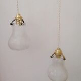 Duo of small glass pendants