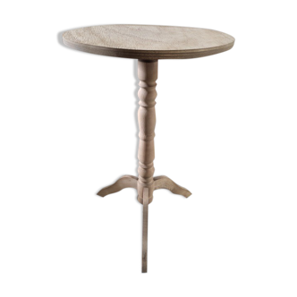 Pedestal table console Aero-gummed in patinated wood dp 0822146