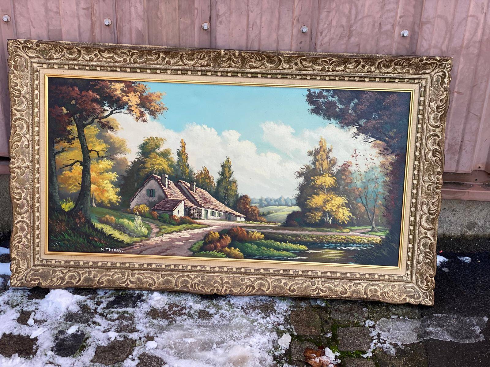 Painting by Henri Thiery, oil on canvas, 117x68cm.