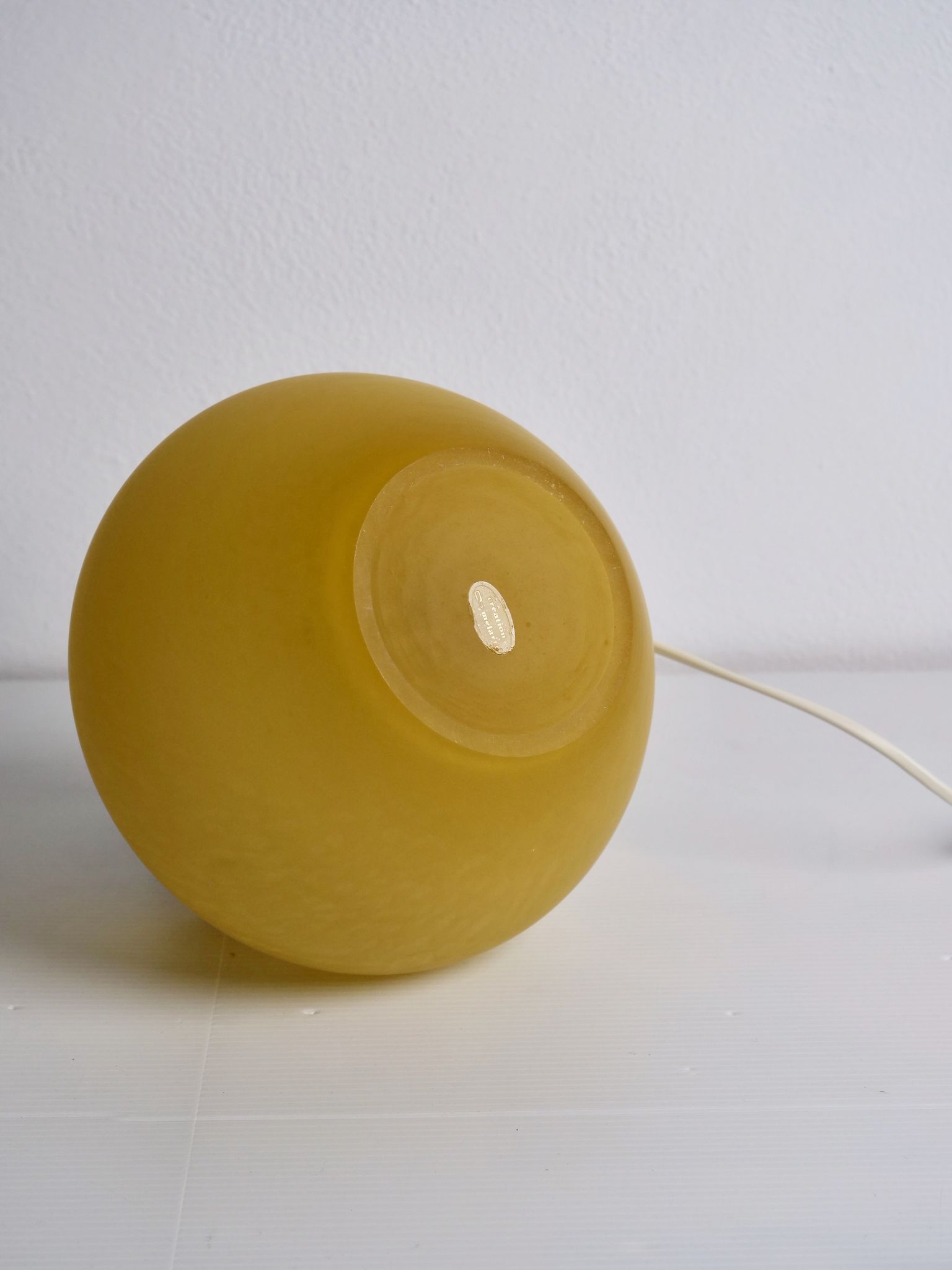 Melarti yellow sandblasted opaline lamp