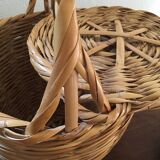 Panier en osier tressé avec couvercle