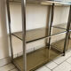 Pair of Artelano bookshelves in anodised metal and smoked glass, 1970s.