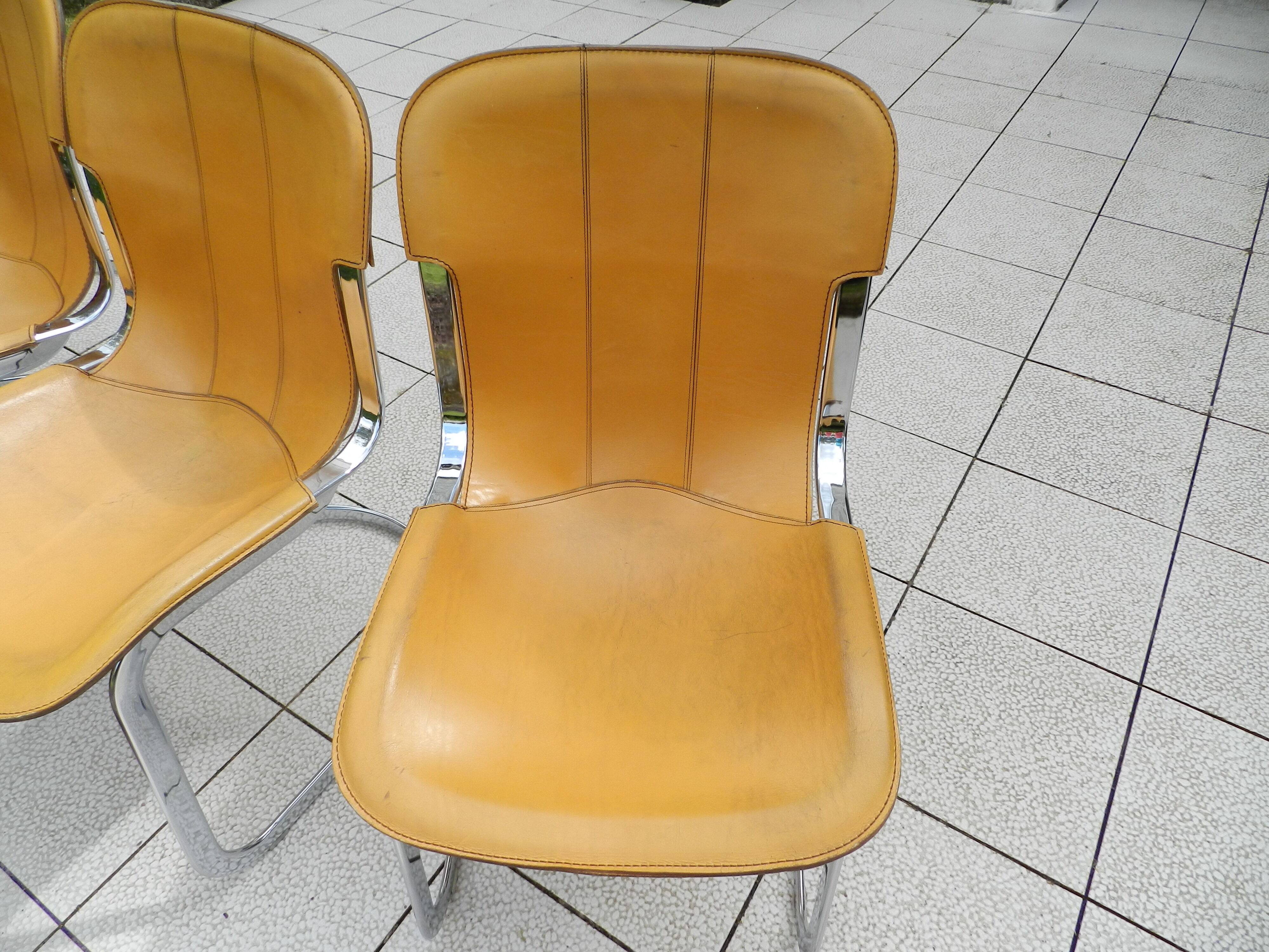 Ensembe de 4 chaises pour Cidue années 70