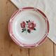 Round serving dish in Sarreguemines earthenware, Cibon model - Floral decoration