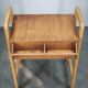 1960s Czech Oak Side Table with Integrated Storage Drawer