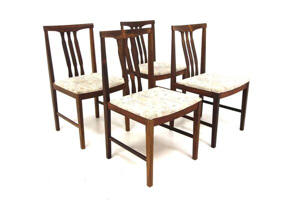 Set de 4 chaises en palissandre, Nils Jönsson, Troeds, Suède, 1960