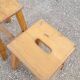 Pair of wooden stools from Gare 1950s