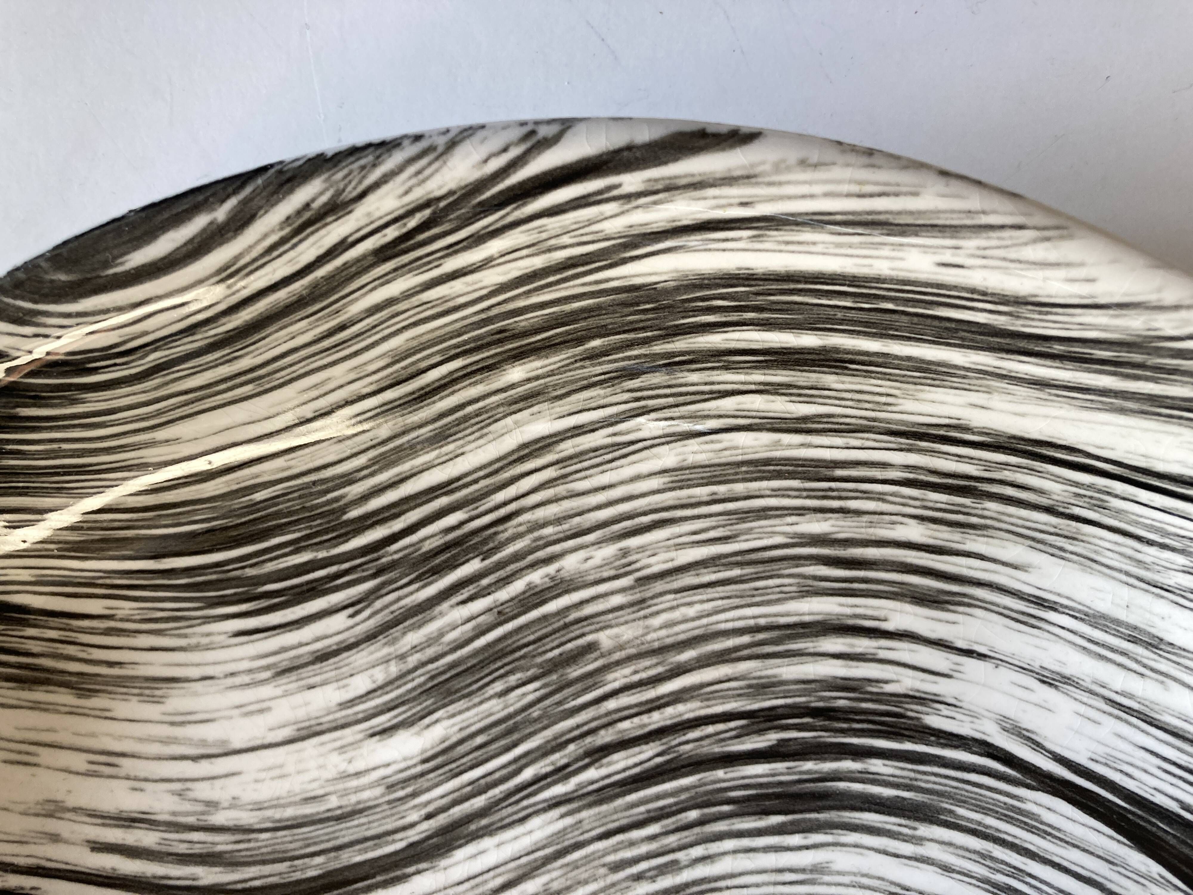 Set of dishes raviers Soulages Golfe Juan in earthenware of Salins 1960