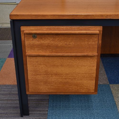 Scandinavian teak and metal desk circa 1970