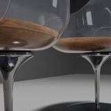 Set of four Champagne chairs by Estelle & Erwine Laverne, France 1956