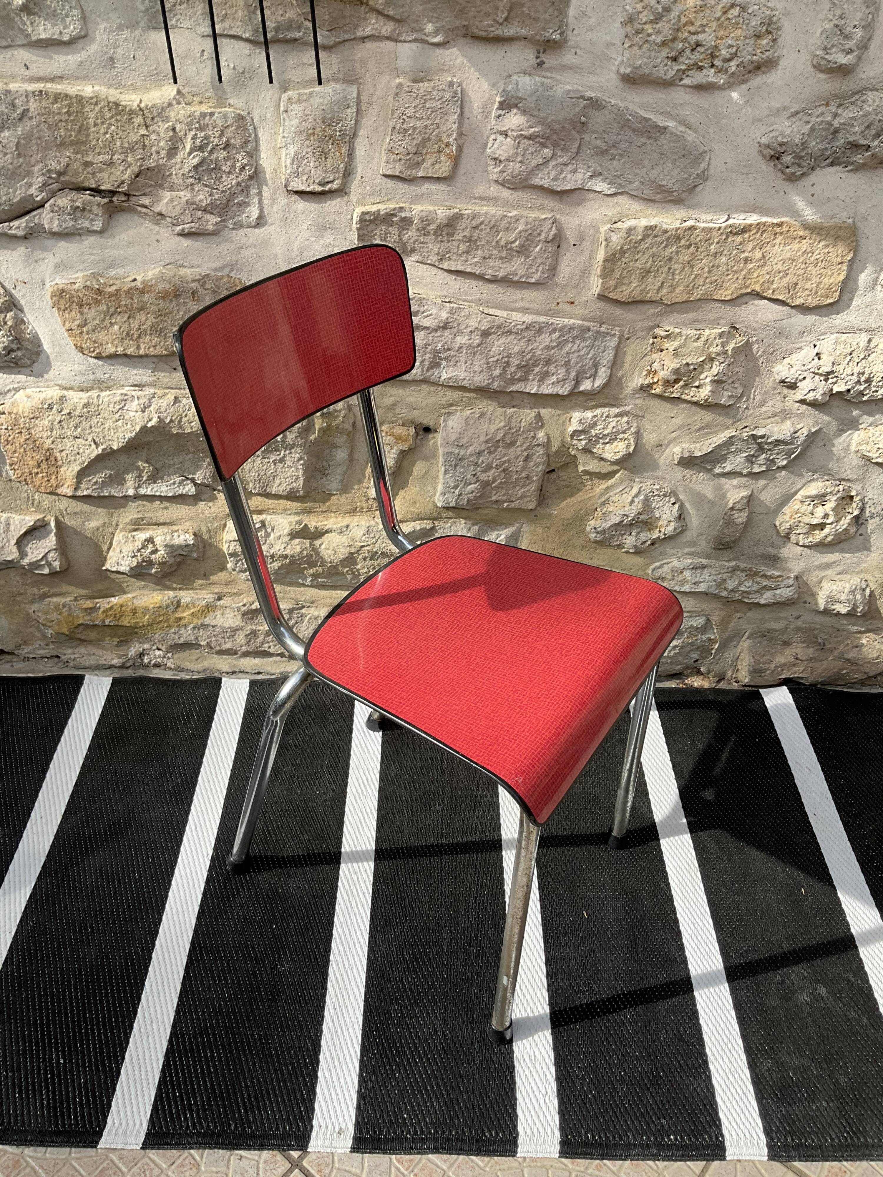 Formica chair red tubauto