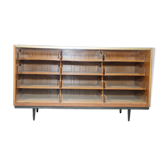 Vitrine, comptoir de magasin en teck, années 1950