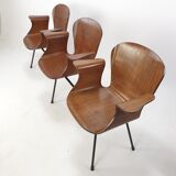 Mid Century Italian 3-seat Bench by Carlo Ratti, 50's