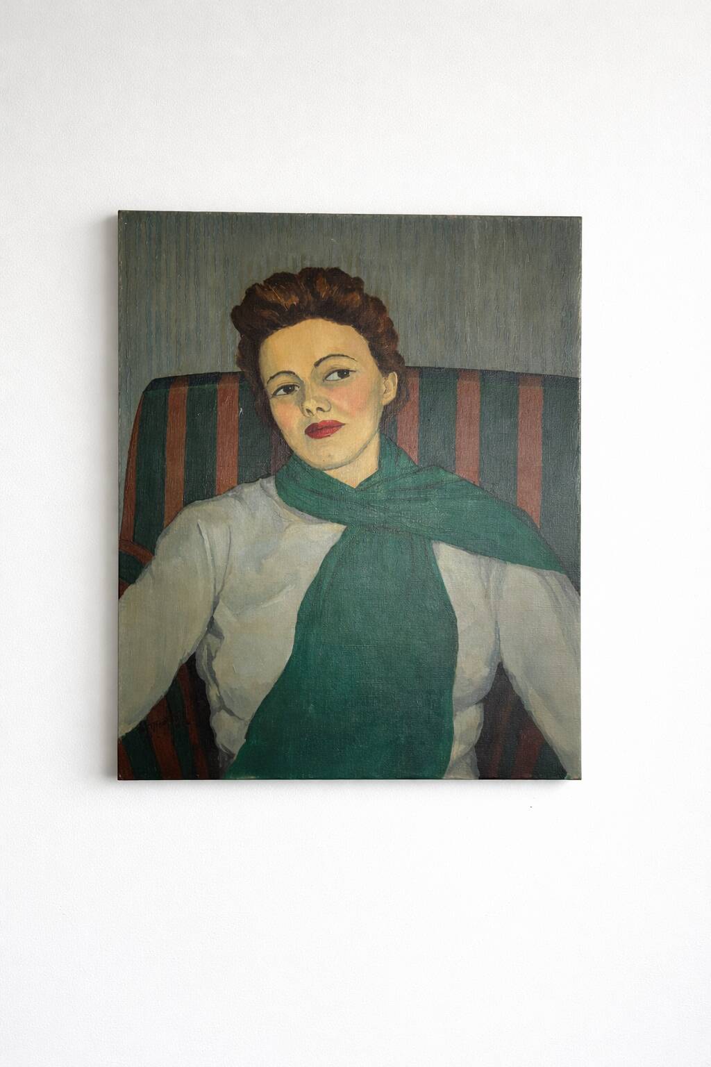 Portrait féminin – Pierre Morosini, 1956 – Huile sur toile, École de Paris