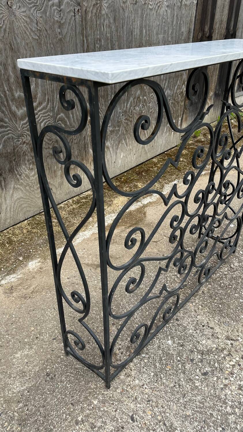 Wrought iron console