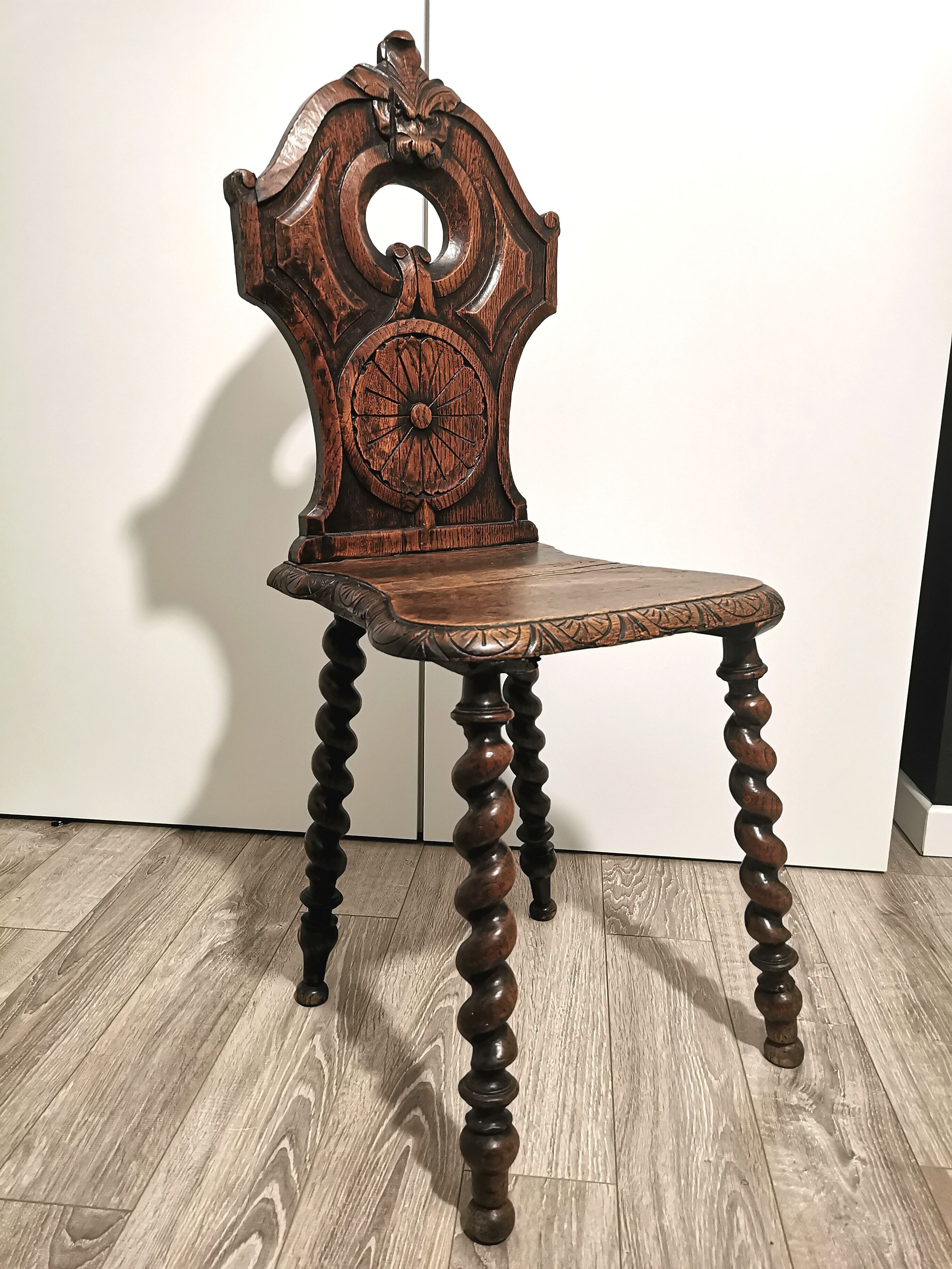 Carved oak chair