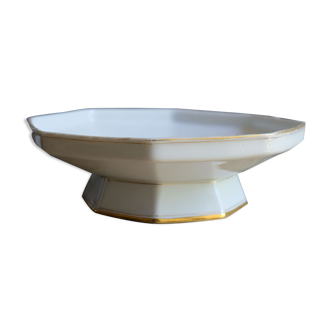 Octagonal porcelain compotier Limoges France