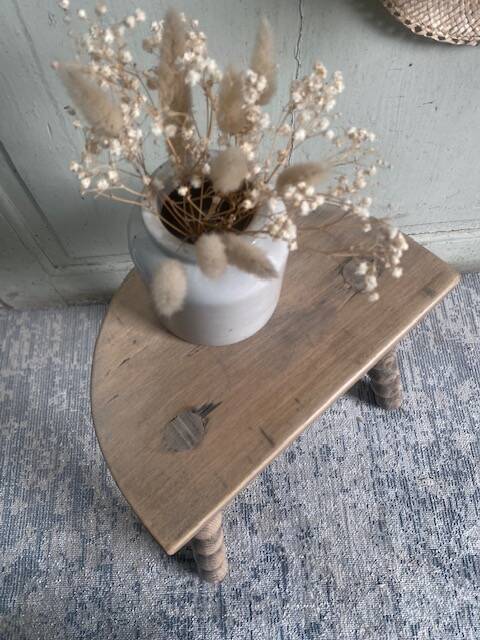 Small solid wood stool