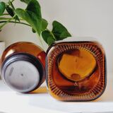 Dark amber glass bottle