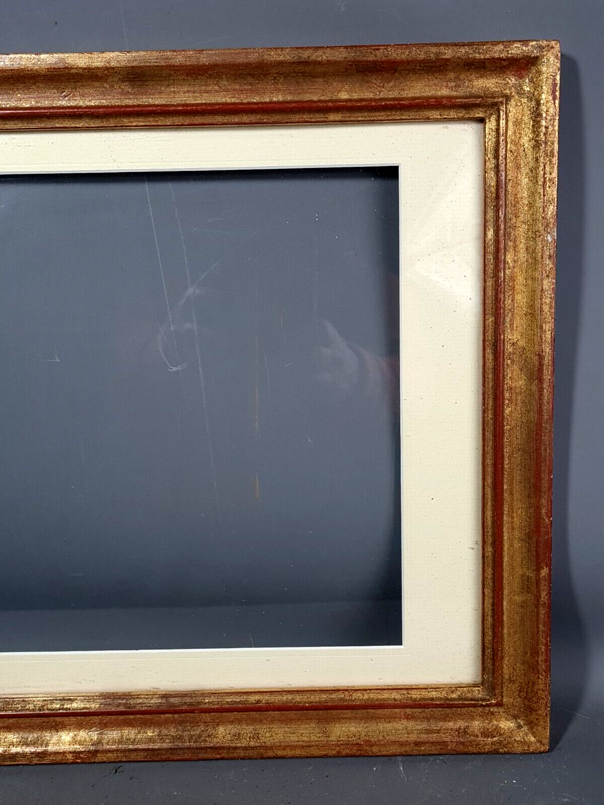 Old frame gilded wood gold leaf 46x35.5 cm, foliage 40x30 cm + master pass SB