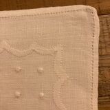 Set of 4 small old towels, hand embroidered