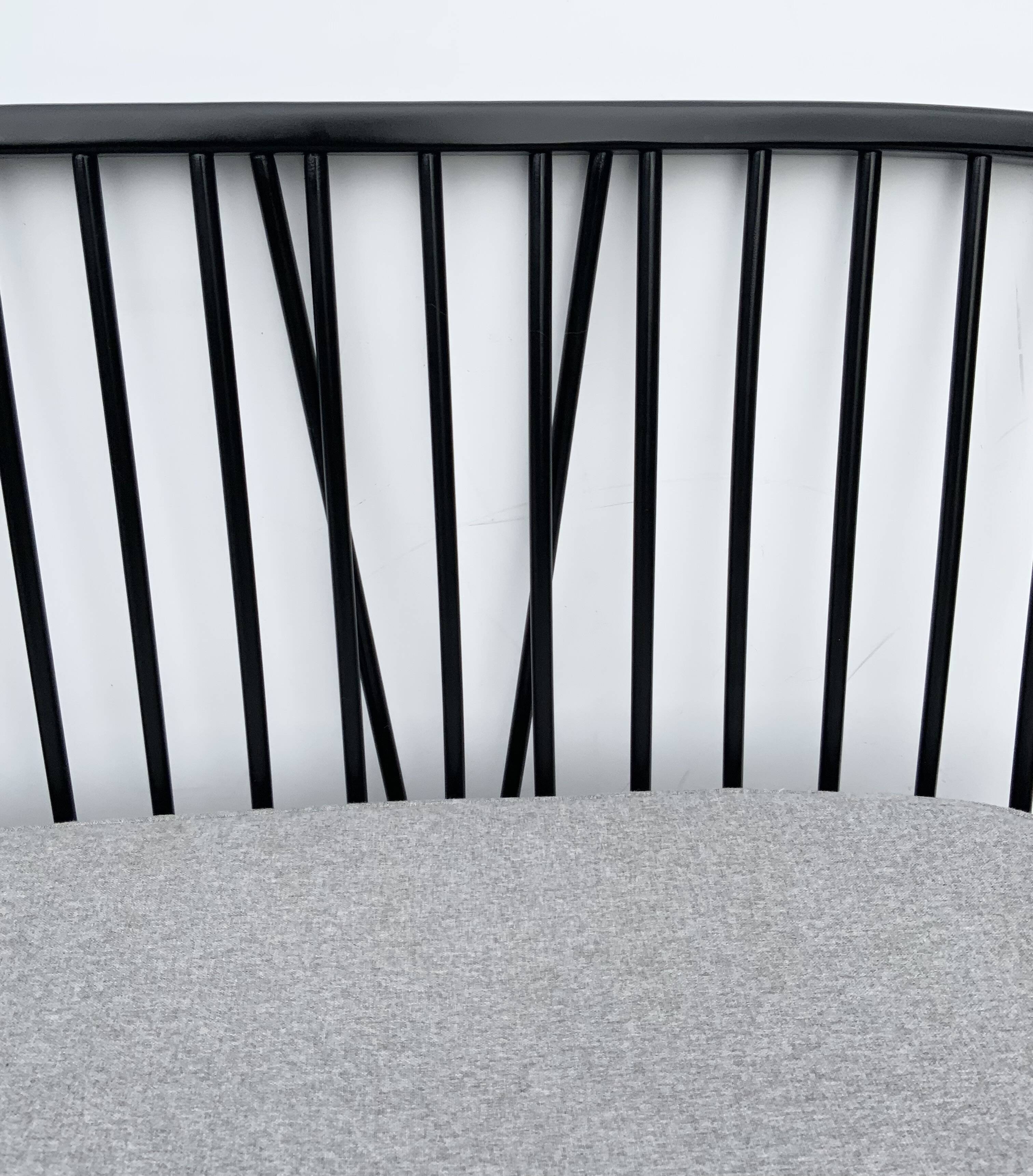 Mid-20th century Ercol Black wood sofa 3 seater