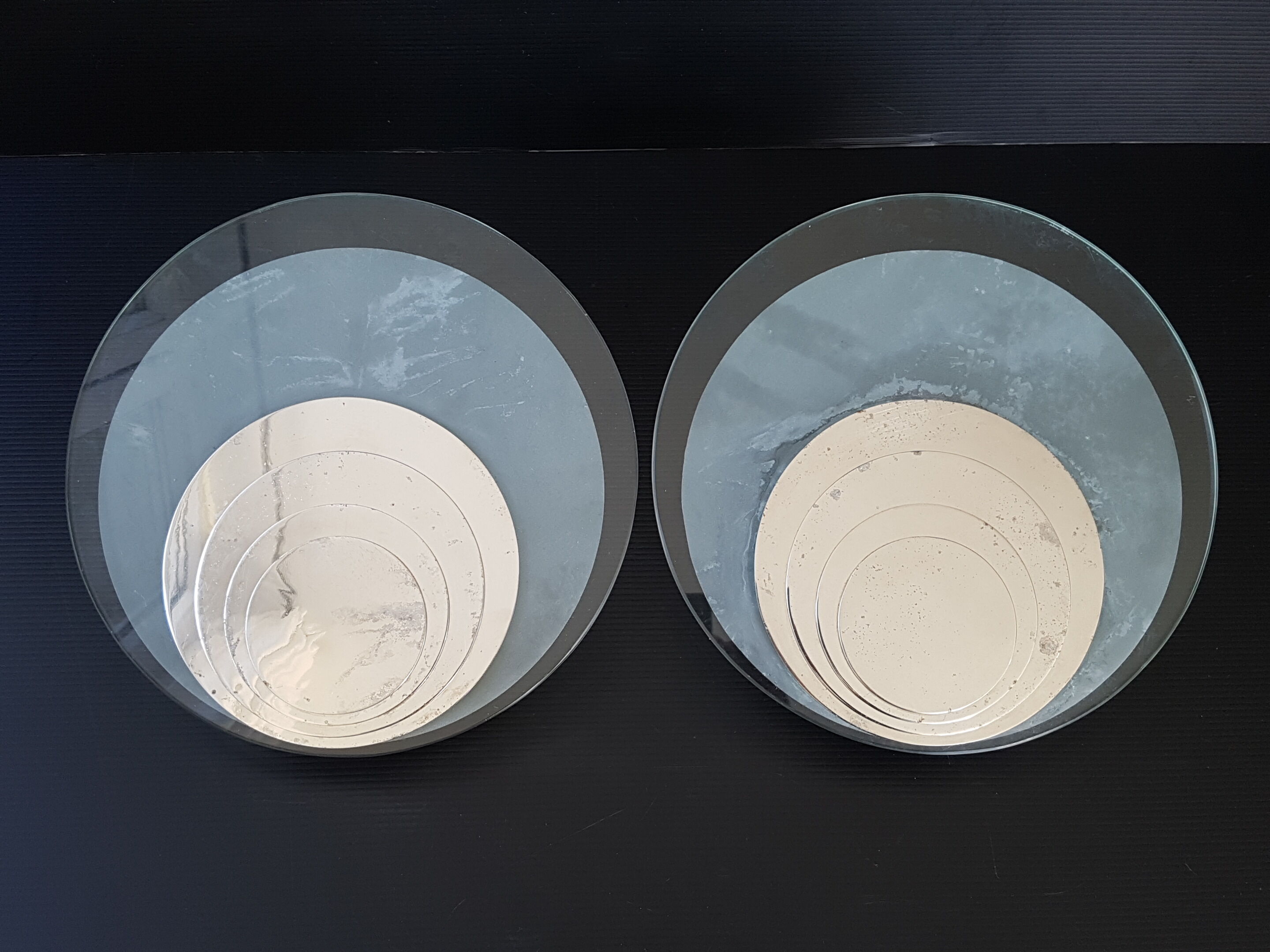 Paire d'appliques disques art déco 1930