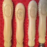 10 Ivory Handled Knives Monogram
