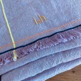 Tablecloth 100% Belgian linen and embroidered by hand