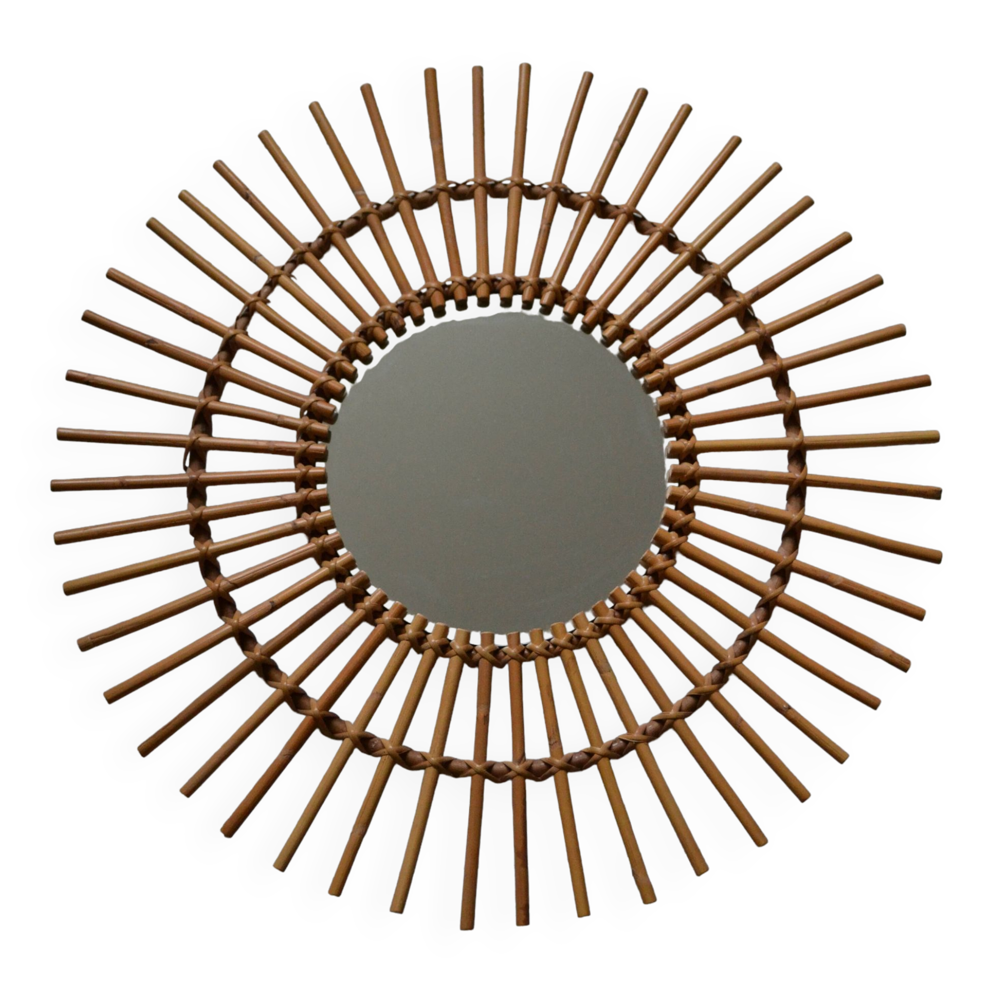 Rattan sun mirror