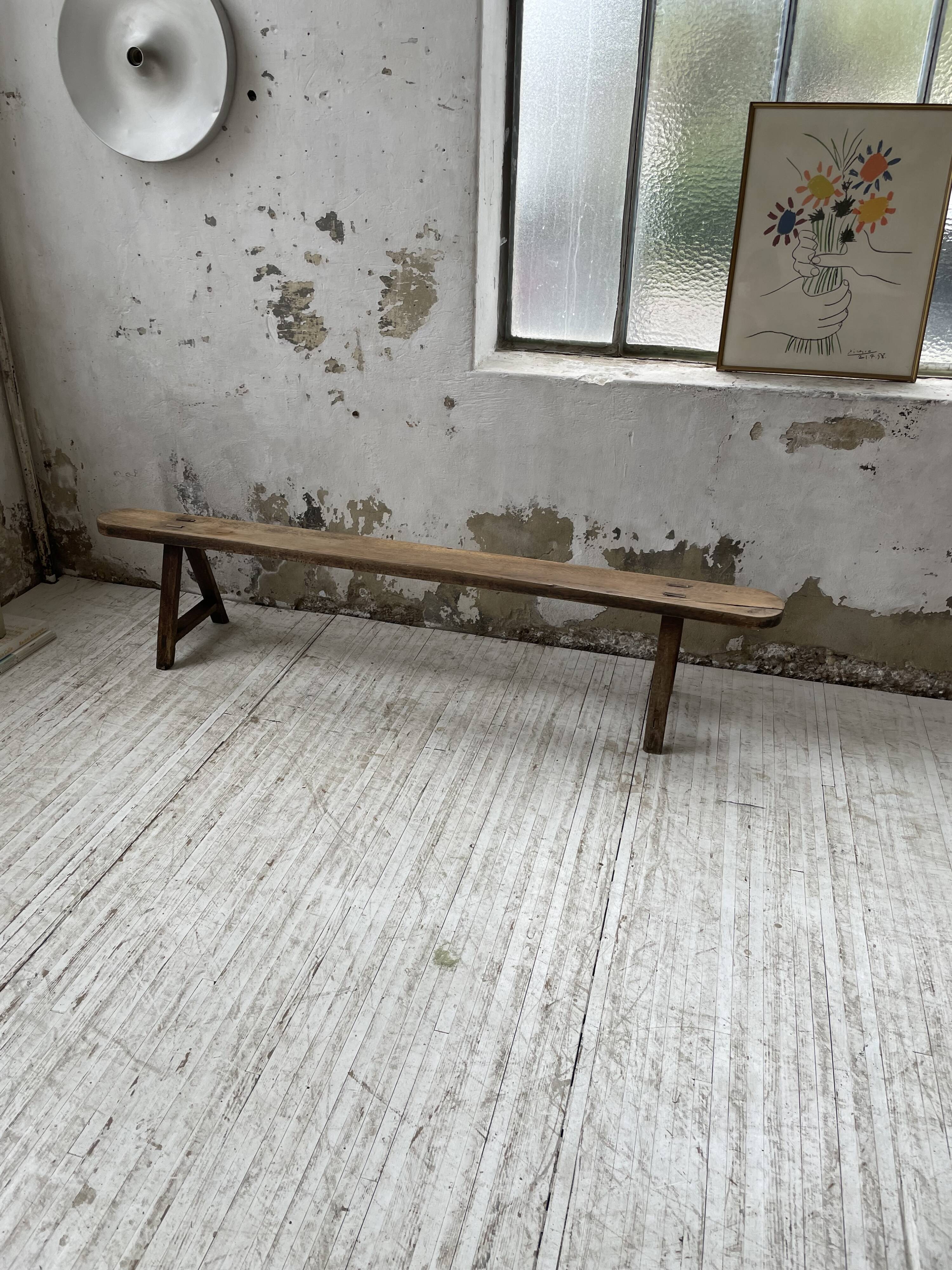 Oak farm bench 195 cm