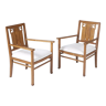 Pair of oak armchairs 1970s