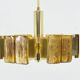 Mid-century design brass and resin pendant, 1960s / Hungary