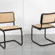 Pair of S32 Cantilever Chair by Marcel Breuer, Dark Edition, 1980s