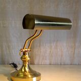 Articulated "piano" lamp in gilded metal - mid 20th century.