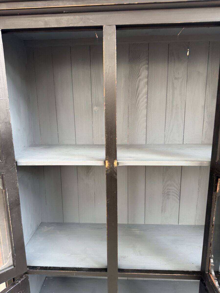 Patinated museum display case
