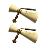 Italian Articulating Sconces, 1950s, Set of 2