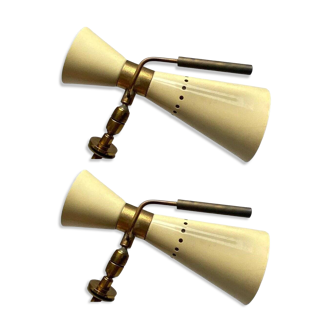 Italian Articulating Sconces, 1950s, Set of 2