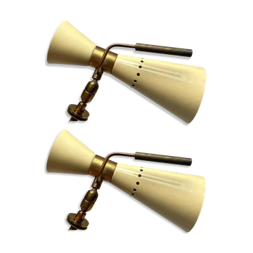 Italian Articulating Sconces, 1950s, Set of 2