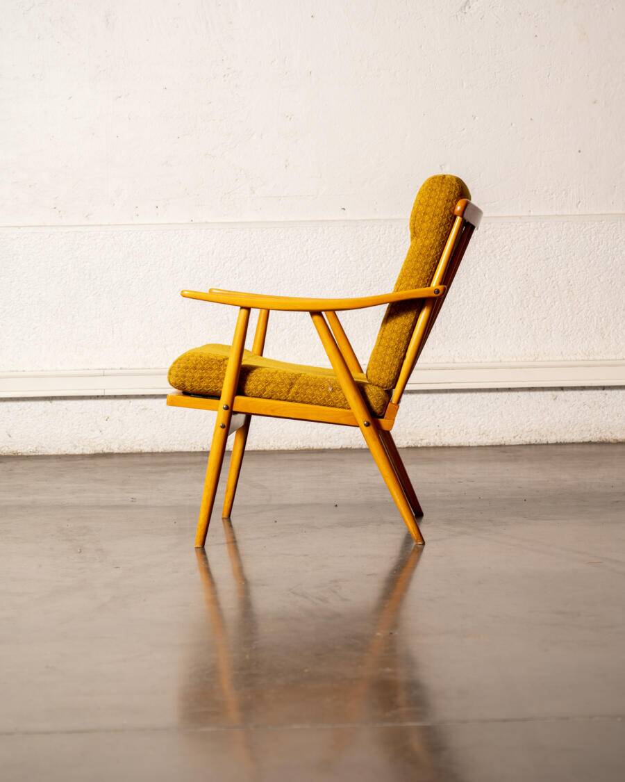 Boomerang armchair, original fabric