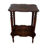 Console solid wooden sofa tip, turned wooden footing