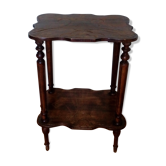 Console solid wooden sofa tip, turned wooden footing